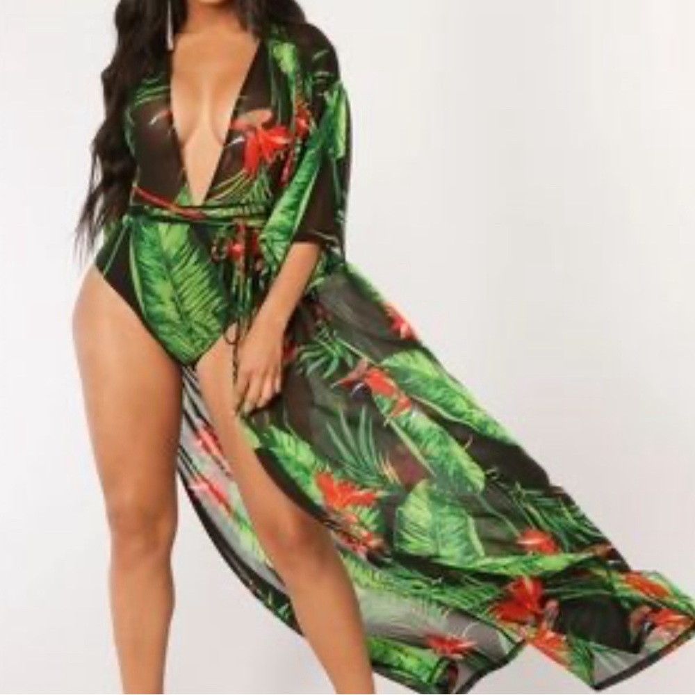 Fashion nova one piece with kimono